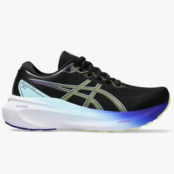 ASICS Women's Black and Blue Athletic Shoes Size 8.5 - Picture 1 of 7